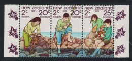 New Zealand Fish Starfish Children Playing By The Sea 3v Strip 1981 MNH SG#1249-1251 - Nuovi