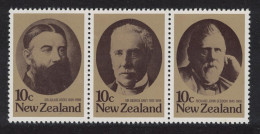 New Zealand Statesmen 3v Strip 1979 MNH SG#1185-1187 - Ongebruikt