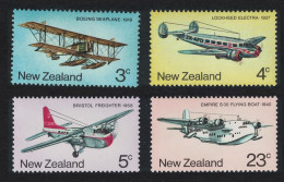New Zealand Airmail Transport Airplanes Aviation 4v 1974 MNH SG#1050-1053 - Unused Stamps