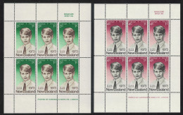 New Zealand Prince Edward 2 Sheetlets 1973 MNH SG#MS1033 Sc#B87A-B88A - Ongebruikt
