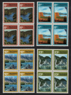 New Zealand Lake Scenes 4v Blocks Of 4 1972 MNH SG#993-996 Sc#507-510 - Nuovi