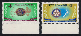 New Zealand Rotary International 2v Margins 1971 MNH SG#948-949 - Nuovi