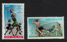 New Zealand Football Basketball Health Stamps 2v 1970 MNH SG#940-941 Sc#B80-B81 - Neufs
