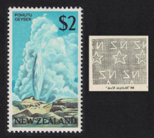 New Zealand Pohutu Geyser $2 Wmk Upright RAR 1968 MNH SG#879 - Unused Stamps