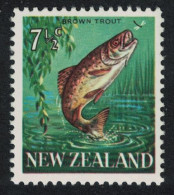 New Zealand Brown Trout Fish 1967 MNH SG#871 - Unused Stamps