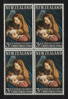 New Zealand 'The Virgin With Child' By Maratta Christmas Block Of 4 1966 MNH SG#842 - Ongebruikt