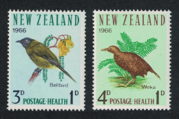 New Zealand Bellbird Weka Birds 2v 1966 MNH SG#839-840 MI#451-452 - Neufs