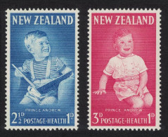 New Zealand Prince Andrew 2v 1963 MNH SG#815-816 - Unused Stamps