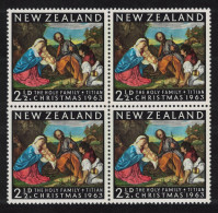 New Zealand 'The Holy Family' By Titian Christmas Block Of 4 1963 MNH SG#817 - Nuevos