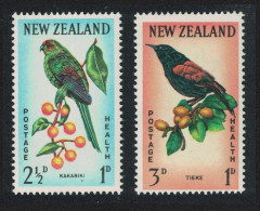 New Zealand Tieke Saddleback Parakeet Birds 2v 1962 MNH SG#812-813 MI#422-423 - Ongebruikt