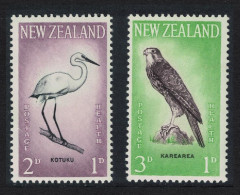 New Zealand Egret Falcon Birds 2v 1961 MNH SG#806-807 MI#416-417 - Nuovi