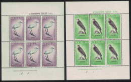 New Zealand Egret Falcon Birds 2v Sheetlets 1961 MNH SG#MS807a MI#416-417 - Unused Stamps