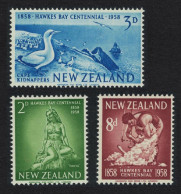 New Zealand Australian Gannets Birds Maori Sheepshearer 3v 1958 MNH SG#768-770 - Ongebruikt