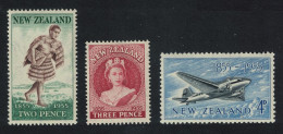 New Zealand Douglas DC-3 Airliner Maori Mail-carrier Queen 3v 1955 MNH SG#739-741 - Unused Stamps