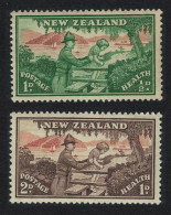 New Zealand Soldier Helping Child Over Stile 2v 1946 MNH SG#678-679 - Neufs