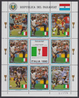 Paraguay World Cup Football Championship Italy Sheetlet 1989 MNH MI#4438 Sc#2310 - Paraguay