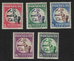 Paraguay 75th Anniversary Of UPU 1949 MNH SG#691-695 - Paraguay