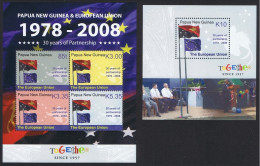 Papua NG European Union Partnership 2 MSs 2008 MNH SG#MS1247-MS1248 - Papua New Guinea