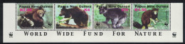 Papua NG WWF Tree-kangaroos Bottom Strip Of 4v 2003 MNH SG#989-992 MI#1017-1020 Sc#1090 A-d - Papouasie-Nouvelle-Guinée