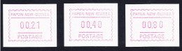 Papua NG Machine Labels Type 2 'POSTAGE' 1991 MNH - Papouasie-Nouvelle-Guinée