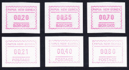 Papua NG Machine Labels Type 1+2 1990 MNH - Papua Nuova Guinea