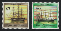 Papua NG Ships 2v 1988 MNH SG#547=555 - Papua Nuova Guinea