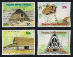 Papua NG Traditional Dwellings 4v 1989 MNH SG#593-596 Sc#711-714 - Papua Nuova Guinea