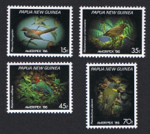 Papua NG Small Birds 4v 1986 MNH SG#525-528 MI#525-528 Sc#645-648 - Papua-Neuguinea