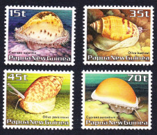 Papua NG Seashells Molluscs Marine Life Fauna 4v 1986 MNH SG#516-519 Sc#636-639 - Papouasie-Nouvelle-Guinée