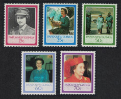 Papua NG 60th Birthday Of Queen Elizabeth II 5v 1986 MNH SG#520-524 Sc#640-644 - Papouasie-Nouvelle-Guinée