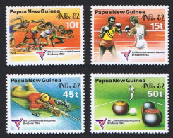 Papua NG Boxing Shooting Bowls Athletics Sport 4v 1982 MNH SG#460-463 MI#455-458 Sc#571-574 - Papouasie-Nouvelle-Guinée