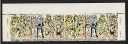 Papua NG South Pacific Festival Of Arts Double Strip UNFOLDED 1980 MNH SG#384-388 MI#385-389 Sc#516a - Papouasie-Nouvelle-Guinée