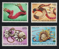 Papua NG Shells Pearls Traditional Currency 4v 1979 MNH SG#367-370 MI#367-371 Sc#499-502 - Papua New Guinea