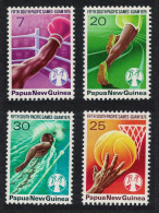 Papua NG Boxing Basketball Swimming Fifth South Pacific Games 4v 1975 MNH SG#290-293 Sc#419-422 - Papouasie-Nouvelle-Guinée