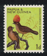 Papua NG Striped Gardener Bowerbird Bird 1d 1965 MNH SG#61 - Papua-Neuguinea