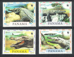 Panama WWF American Crocodile 4v 1997 MNH SG#1590-1593 MI#1787-1790 Sc#846 A-d - Panama