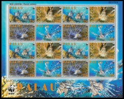 Palau WWF Red Lionfish 'Pterois Voltans' Sheetlet 2009 MNH SG#2379-2382 MI#2902-2905 Sc#992 - Palau