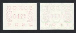 Norway ATM Machine Labels 2v 1993 MNH - Nuevos