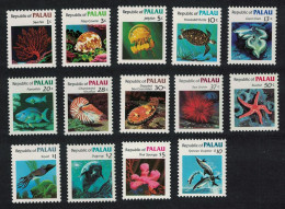 Palau Fish Shells Turtle Urchin Starfish Marine Life 13v 1983 MNH SG#9=24 - Palau