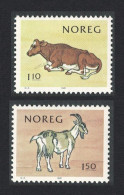 Norway Cow Goat 2v 1981 MNH SG#873-874 MI#834-835 Sc#779-780 - Neufs