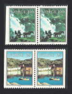 Norway Horses Waterfall Norwegian Scenery 2v Pair 1979 MNH SG#843-844 - Nuovi