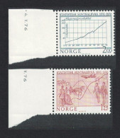 Norway Norwegian Central Bureau Of Statistics 2v Left Margins 1976 MNH SG#761-762 - Unused Stamps