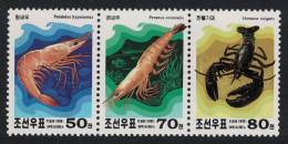 Korea Crustacea 3v Strip 1999 MNH SG#N3943-N3945 - Corée Du Nord