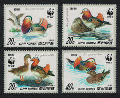 Korea Birds WWF Mandarin Duck 4v 1987 MNH SG#N2715-2718 MI#2865-2868 Sc#2679-2682 - Korea, North