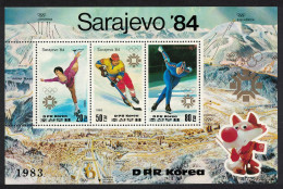 Korea Winter Olympic Games Sarajevo Sheetlet 1983 MNH SG#N2337-N2341 MI#Block 170 - Korea, North