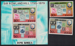 Korea Sir Rowland Hill 2v+MS 1980 MNH SG#N1953-N1954 - Corea Del Nord