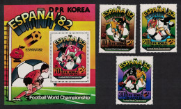 Korea World Cup Football Championship Spain 1982 3v+MS 1981 MNH SG#N2051-MSN2054 - Korea (Nord-)