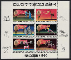 Korea Olympic Games Moscow 2nd Issue Sheetlet 1979 MNH SG#N1861-MSN1866 - Corée Du Nord