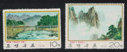 Korea Mountain Bridge Paintings 1974 MNH SG#N1283-N1284 - Korea, North