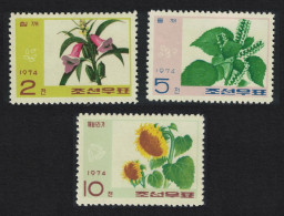 Korea Oil-producing Plants 3v 1974 MNH SG#N1312-N1314 - Corée Du Nord